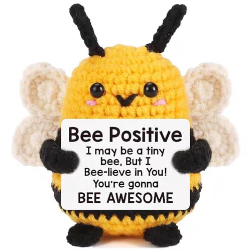 Image of 1 Piece, Crochet Toys, Bee Soft Toy, Cute Handmade Gift for Women, Men, Friends, Desk Decor, Home Decor, Stress Relief Companion, Travel Buddy