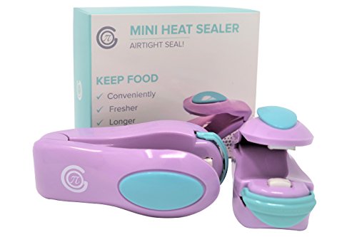 MINI HEAT SEALER (2 PACK) – PREMIUM SEALING FOR FOOD STORAGE, CHIPS, CANDY, SNACKS, GROCERIES, PLASTIC BAGS – PORTABLE SEAL AND RESEAL FOR AIRTIGHT LOCK CLOSURE – PROMOTES ELONGATION OF FOOD FRESHNESS