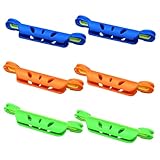 TUYOBG Dreifarbige Fischstang Wickler 6 Stück Angelseil Wickelbrett & Angel Wickelplatten Clip Set - Angeln Coiling Platte Clip für Angelschnur, Robustes Angelzubehör mit Klemme Angelrute