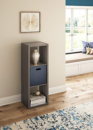Image of ClosetMaid Decorative Open Back 3-Cube Storage Organizer, Graphite Gray