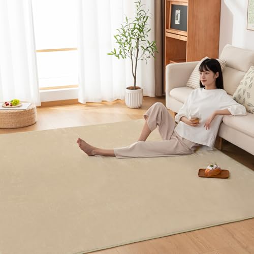 Sun Deco �J�[�y�b�g ���O �􂦂� ���O�}�b�g �O�~ 135×185cm(��1.5��) �R�� �h�L �h�_�j ����~�ߕt�� ���O�}�b�g �I�[���V�[�Y�� �ې� �t�����l�� �u���b�N �^������ 135185BK-CE
