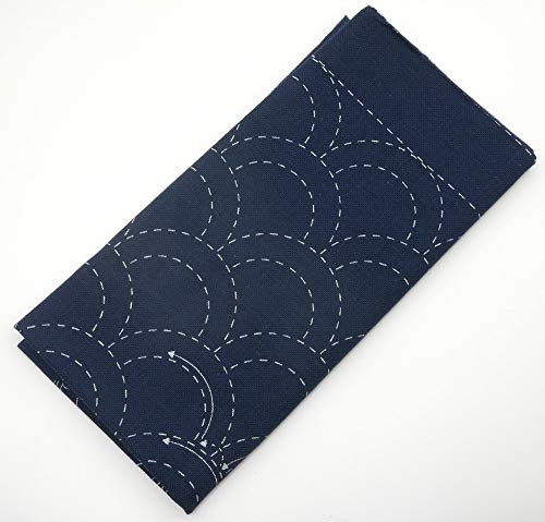 Image of DARUMA Sashiko Sampler Original Cloth Navy Color (Wave Crest)