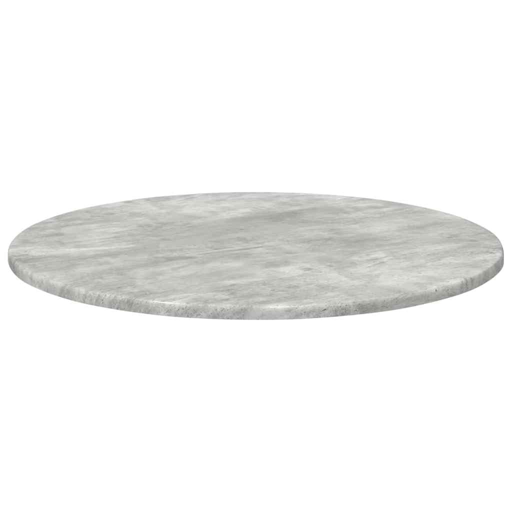 Tischplatte Betongrau 60 cm rund aus wetterfestem Holzwerkstoff Modernes minimalistisches Design für Garten Balkon Küche Terrasse und Wohnzimmer