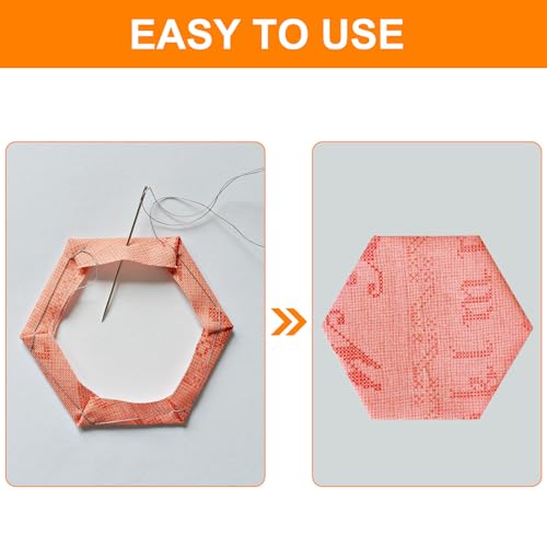 Papier de base de qualité supérieure pour patchwork et gabarit hexagone HARFINGTON 6,3 cm - 6