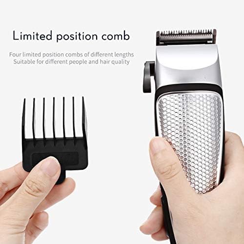 Professional Hair Trimmer Electric Clipper Men Shaving Machine Household Low Noise Haircut with 4 Limit Combs