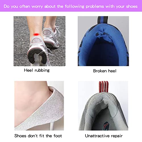Schuh Fersen Reparatur Patch, KANOSON 12 Paar Fersenpolster Fersenschutz Fersenhalter für Schuhe, Selbstklebend Sneaker Fersen Reparatur