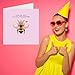 Stuff4 Mum Birthday Card - Hail The Queen Bee - Happy Mother's Day Card for Mum Mummy from Son Daughter, 5.7 x 5.7 Inch Funny Humor Pun Bday Greeting Cards