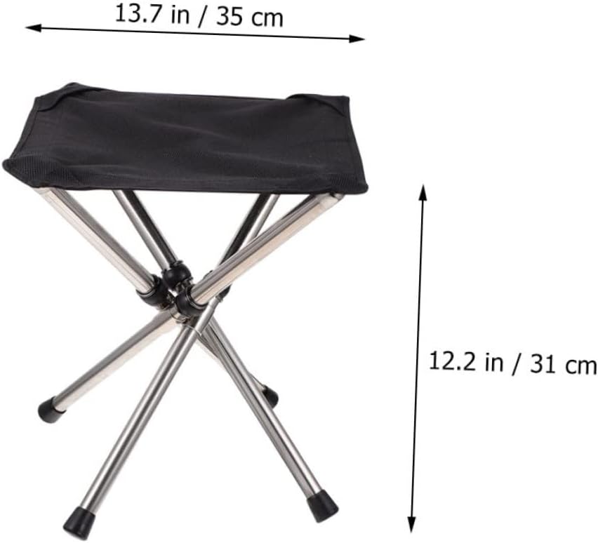 Kisangel Leisure Fishing Chair Telescopic Camping Stool Outdoor Folding Stool for Hiking