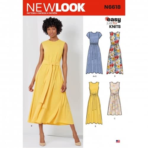 New LookNew Look Sewing Pattern 6618 Dresses A (8-10-12-14-16-18-20)