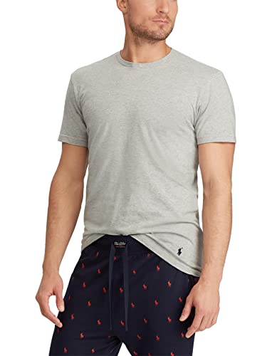 Polo Ralph Lauren Mens Classic Fit W/Wicking 3-Pack Crews Undershirt, Andover Heather/Bali Blue/Cruise Navy, X-Large Us #TOP2