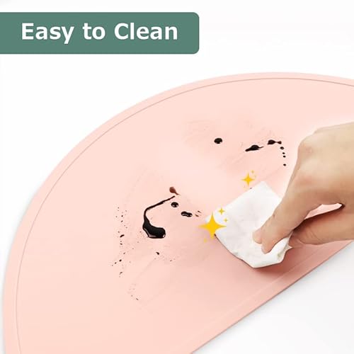 Silicone Placemats For Kids - Baby Toddler Placemats For Dining Table, Non-Slip Table Mats, Reusable, Dishwasher Safe, Set Of 4 (Ether/Sage/Apricot/Pink) #TOP2