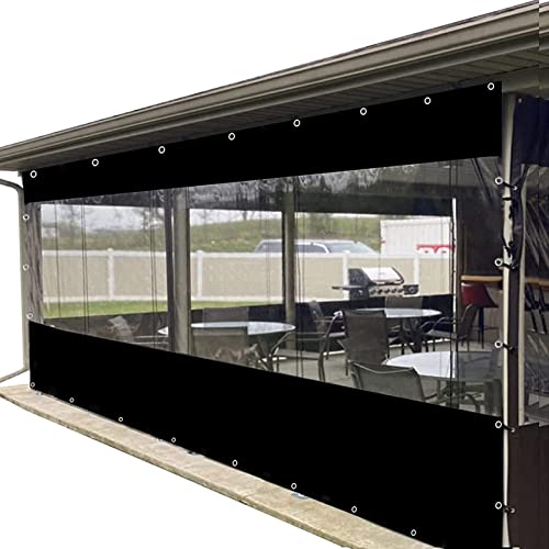 WZYJLyds PVC Outdoor Curtains Weatherproof 0.5mm Transparent Waterproof Pergola Side Panels with Eyelets, for Patio, Garden, Porch, Awning Cover - Image 6