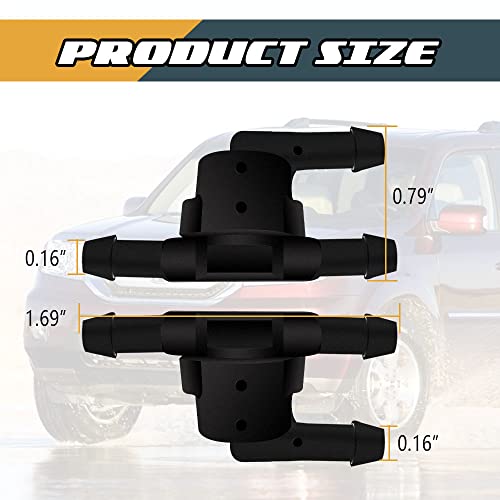 2 Pcs Auto Replacement For Wiper Washer Windshield Check Valve, 85321-28020 Wiper Washer Windshield Check Valve Replacement For T-O-Yota, S-Cion, L-Exus #TOP1