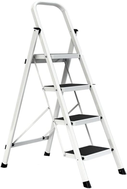 Step Ladder Folding Ladder Collapsible ladders Aluminum Ladder Step Ladder 4 Step Folding Household Multifunctional Step Stool for Climbing Stairs Folding Step Stool