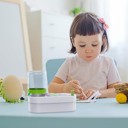 Enjuagadora de Pinceles, Caja de Lavado de Pinceles con Circulación Automática de Agua para Pintura Enjuagadora de Brush Rinser Herramientas de Limpieza de Arte (Green) - imagen 7