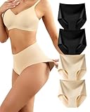 Levao Women's Seamless Bikini Panties 4-Pack - No Show Underwear with Cotton Gusset for Everyday Comfort, S-2XL