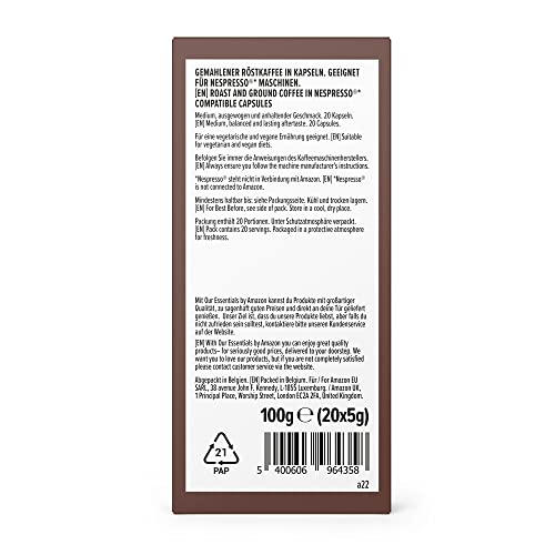 by Amazon Kaffeekapseln Espresso, Geeignet für Nespresso Maschinen, 4 x 20 Kapseln - Image 4