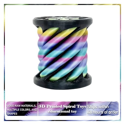 1pc Vortex Thread Illusion 3D Printed Rotating Pyramid Sculpture Toy Spiral Screw Fidget For Office Decor Focus Enhancement