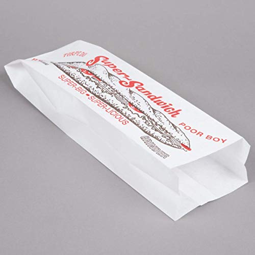 14” Sub Sandwich Bags (50) - Durable, Wide Gusset, with Nostalgic Neighborhood Deli Look. Great for Sub Shops, Pizza Joints, Food Trucks, Concession Stands, Restaurants, Cafes, and School Lunches. - Thumbnail 5