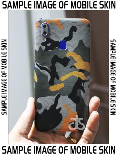 Image of AtOdds - Full Body Back Screen Guard Protector Film - Lamination Wrap Skin Sticker Compatible with REDMI 12 (5G) | Scratchproof Matte Finish (Design - Orange Camo)