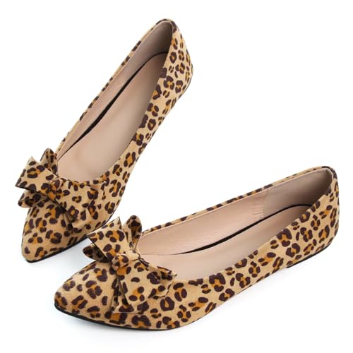 Image of SAILING LU Women's Bow-Knot Pointed Toe Ballet Flats