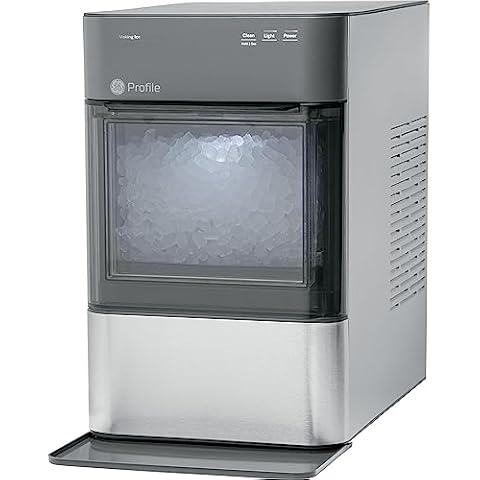 GE Profile Opal 2.0, Chewable Crunchable Countertop Nugget Ice Maker, Scoop included, 38 lbs in 24 hours, Pellet Ice Machine with WiFi & Smart Connected, Stainless Steel Cover