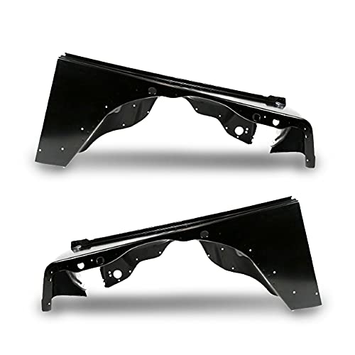 Make Auto Parts Manufacturing Set of 2 Fender Front Quarter Panel Primed Steel Left & Right Side For Jeep Wrangler TJ 1997 1998 1999 2000 2001 2002 2003 2004 2005 2006 - CH1241225 CH1240225