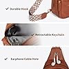 OSOCE Sacs Bandoulière Femme Cuir Sac Banane de Poitrine Antivol Petit sac en PU Multifonctionnel pour Voyage #5
