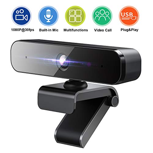 1080P HD Webcam with Microphone, Web Camera for Studying Online, Video Conferencing, Recording