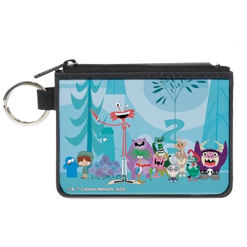 Warner Bros. Animation Zipper Coin Purse Portable Mini Change Wallet, Fosters Home For Imaginary Friends Group Pose Blues, Canvas