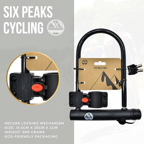 Six Peaks Cycling D-Lock, Heavy-Duty Weather-Resistant - Image 3
