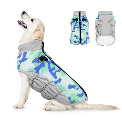 Chaleco para Perro, Ropa de Invierno para Mascotas, Chaqueta Térmico de Invierno para Perro Impermeable y Resistente al Viento, Chaleco para Perro para Clima...