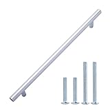 Amazon Basics - Europäischer Steggriff, Möbelgriff (1,27 cm Durchmesser), Länge: 28,42 cm (Lochmitte zu Lochmitte: 22,4 cm), Poliertes Chrom, 10er-Pack