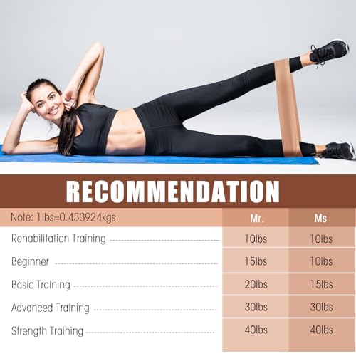 Image of Deekin 20 Pcs Resistance Bands for Women Men 10-115 Lbs 5 Different Resistance Levels Loop Exercise Bands for Leg Working Gym