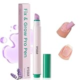 Ceramic Cuticle Oil Pusher Pen -3 in 1 Cuticle Remover Pen for Nails, Nail Care Buffer Pens with Micro-Dosin Oil for Hangnails, Dry & Damaged Nails, Moisturize Strengthen Brighten