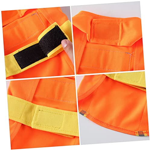 Disfraz para perro Ingeniero Mikikit Talla M Naranja miniatura 6