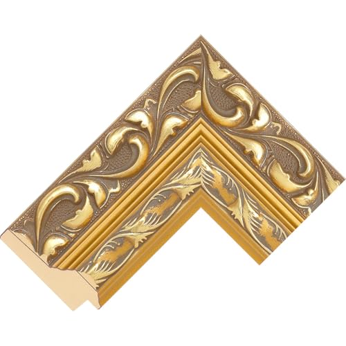 Customisable Bezel/Frame Compatible With The Samsung Frame Tv (55 Inch) - Ornate Gold Frames (Ornate Gold 75Mm)