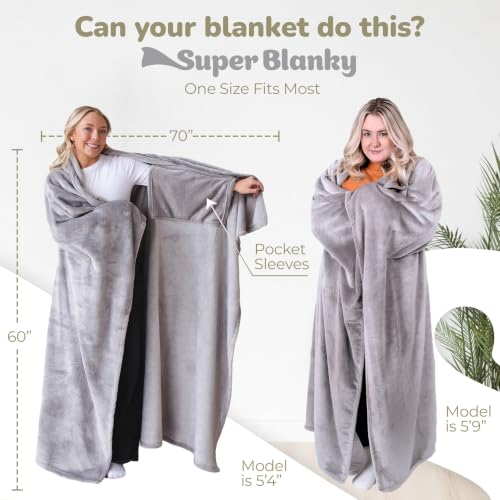 Image of Super Blanky Wearable Blankets for Women & Men, Graduation Day Gift for Her, Cozy Gifts for Women, Wife Birthday Gifts Ideas