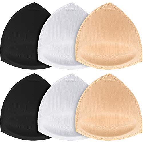TopBine Removable Bra Pads Inserts Women's Comfy Sports Cups Bra Insert for Bikini Top Swimsuit, A/B 3 Color, C/D
