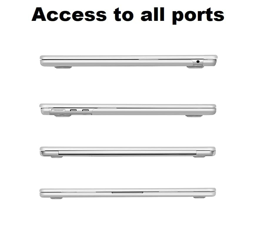 Image of TechTrendz Case Compatible with MacBook Pro 13 inch M2 A2338 Case A2251 M1 A2289 A2159 A1989 A1706 A1708 2024 2023 2022 2017 with Touch Bar, Hard Shell Cover, Matte White (with Keyguard, Dustplugs)
