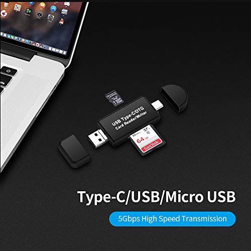 Docooler — Gravador de cartão de alta velocidade USB Micro USB Tipo/OTG Leitor de cartão TF SD grava