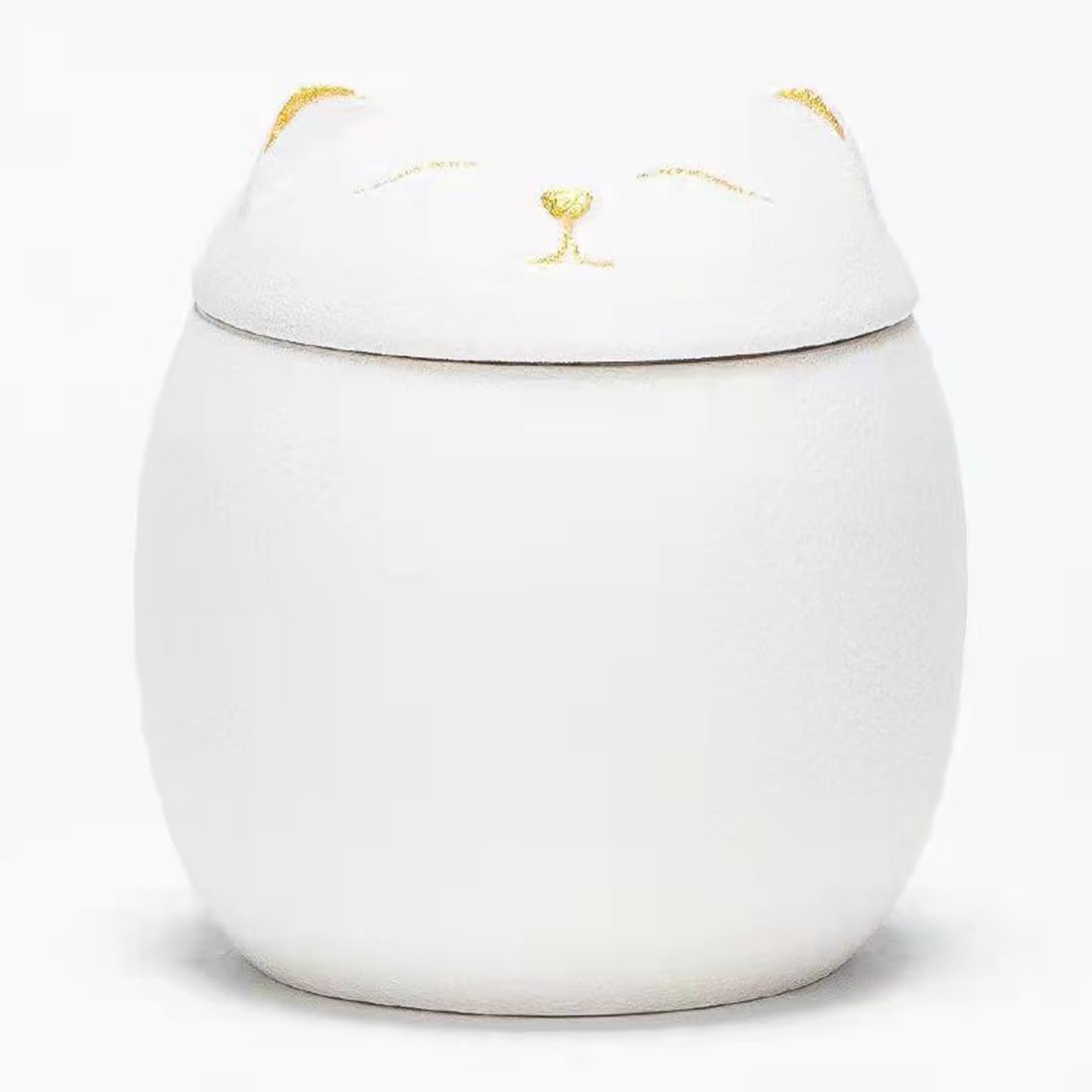pet ashes urn, Pet Urns For Ashes Ceramic, Urn Cremation, 500ml Memorial Keepsake(Cat White)