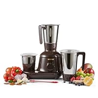 GEEPAS 750W 3-in-1 Mixer Grinder | Stainless Steel Jars, Blades | 3 Speed Control, Perfect for Chutney, Dry & Wet Fine Grinding Mixing, Safety Twist Lock | Overload Protection | 2 Year Warranty, Black