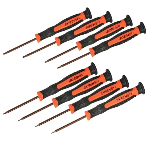 TEKPREM 8 in 1 Small Torx Screwdriver Set with T3 T4 T5 T6 T7 T8 T9 T10 Torx Security Bits,Complete Star Repair Kit for Apple,Macbook,Mac mini,Xbox one, Xbox360,PS3,PS4,PS5,Computer and Pocket Knives