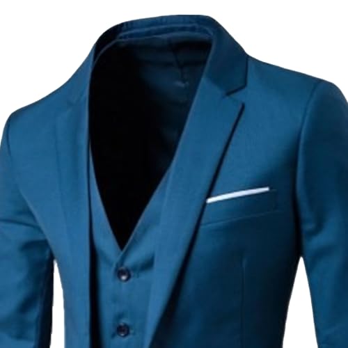 Mens Casual One Button Sport Coats Lightweight Business Jacket Tuxedo Classic Slim Fit Blazers Suit4