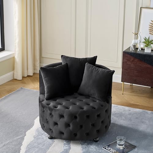 Sillón Barrel Plegable Negro miniatura 5