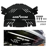 LAFORMO Engine Splash Shield Cover Guard - Black Gloss Aluminum Engine Splash Shield Under Tray Skid