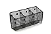 StorageMax Magnetic Organizer, Pencil Holder and Magnetic Storage Basket with 3 Large Compartments and Extra Strong Magnets, Wire Mesh Metal (Black)