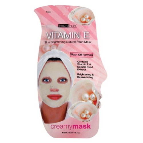 (3 Pack) BEAUTY TREATS Vitamin E Skin Brightening Natural Pearl Mask BT204VE