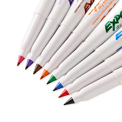 Expo Low Odor Dry Erase Markers, Ultra-Fine Tip, Assorted Colors, 8 Pack #TOP2